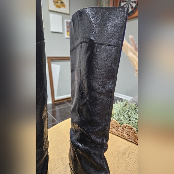 NINE WEST Vintage America Collection Leather Knee High Riding Boots.Black.Sz 8 - Picture 3 of 15